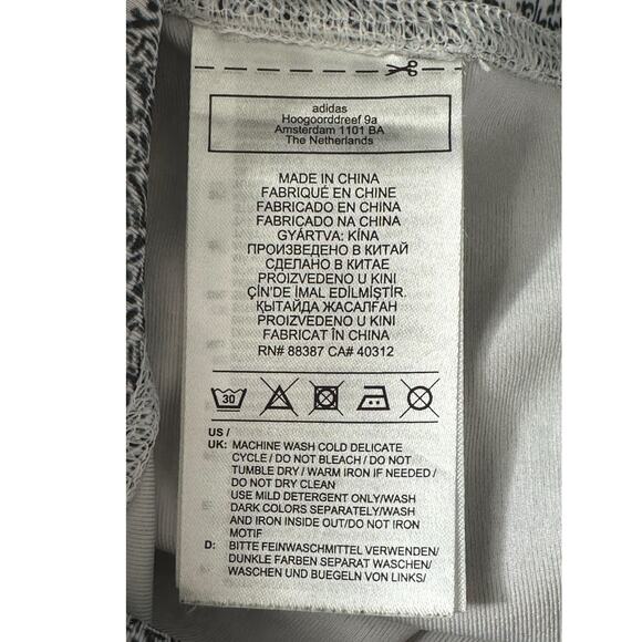 Adidas Peloton Tights Women XS Heat RDY Training Black White Color Block Workout - Picture 5 of 7